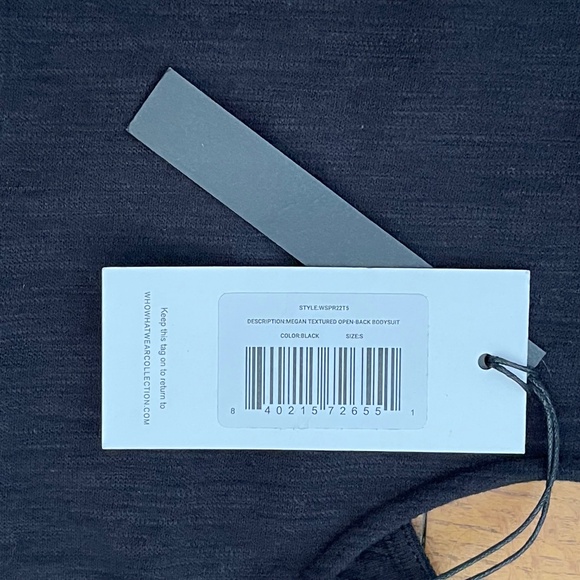 Who What Wear Megan Textured Open Back Bodysuit - Picture 8 of 9